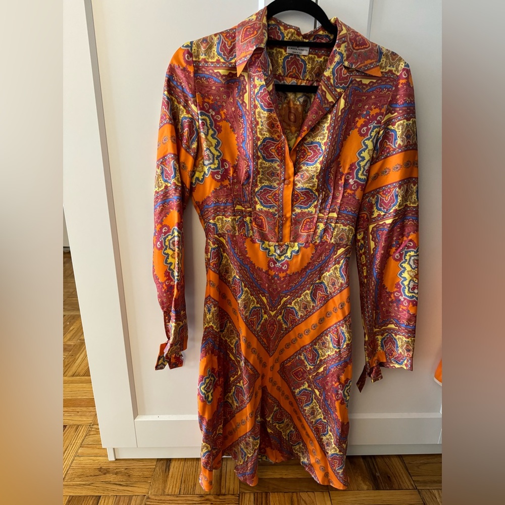 Vintage Philosophy di Alberta Ferretty orange paisley print dress